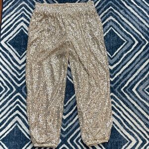 Final Days! Shoedazzle Sequin Gold Joggers